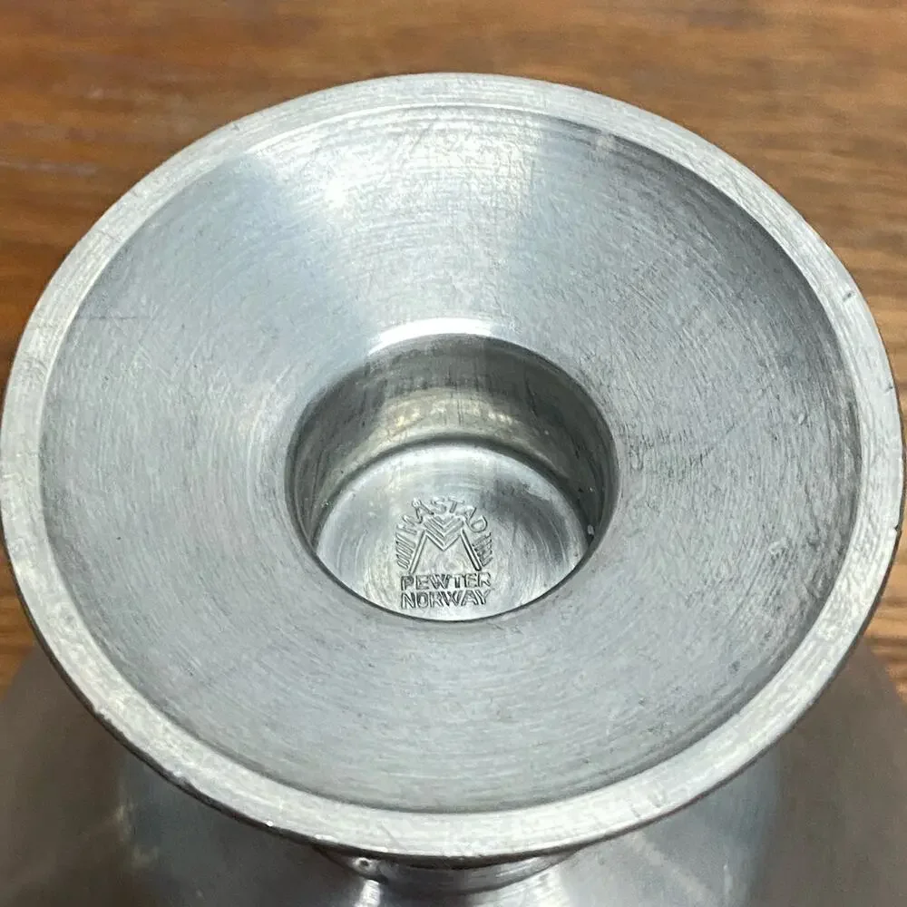 MASTAD Pewter 101 set of 2‎ Taper Candle Stick Holders Candlesticks made Norway